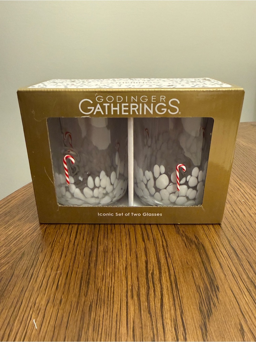 🎄Candy Cane Icon-inspired Glasses, 2 pack, NEVER OPENED🎄